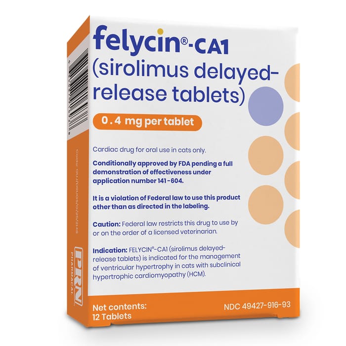 Felycin-CA1 (sirolimus delayed-release tablets) - 0.4mg - 12 ct product detail number 1.0