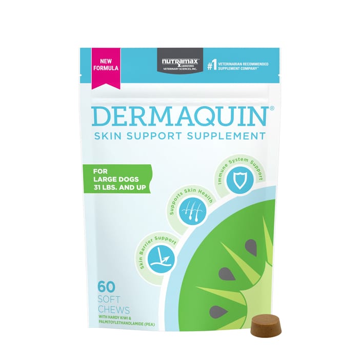 Nutramax Dermaquin Skin Support Soft Chew Supplement for Large Dogs - 60 Count product detail number 1.0