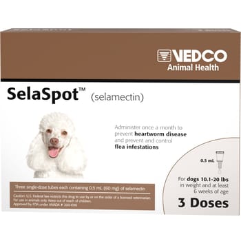 SelaSpot (selamectin) Topical for Dogs 0.50 mL - 10.1-20 lbs - 3 pk-product-tile