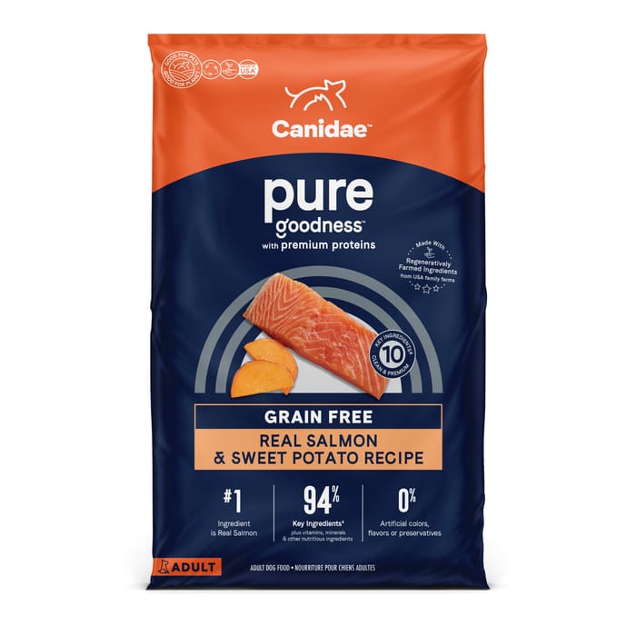Canidae PURE Grain Free Salmon & Sweet Potato Recipe Dry Dog Food 22 lb Bag product detail number 1.0