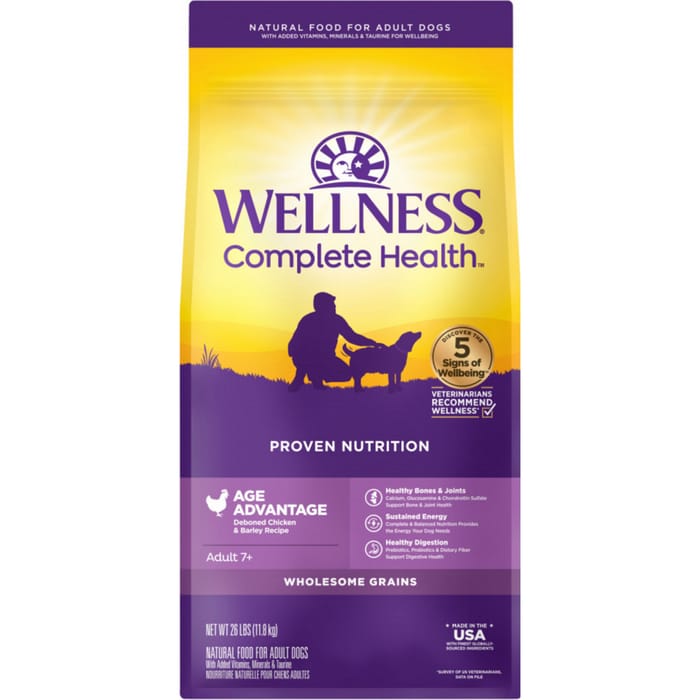 Wellness Complete Health Natural Senior Chicken & Barley Dry Dog Food - 26 lb Bag product detail number 1.0
