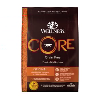 Wellness CORE Natural Grain Free Original Turkey & Chicken Dry Dog Food - 12 lb Bag-product-tile