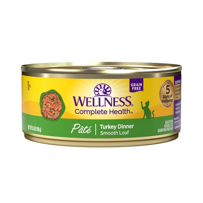 Wellness Complete Health Natural Grain Free Turkey Dinner Pate Wet Cat Food - 5.5 oz Cans - Case of 24 product detail number 1.0