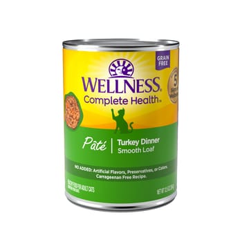 Wellness Complete Health Natural Grain Free Turkey Dinner Pate Wet Cat Food - 12.5 oz Cans - Case of 12-product-tile