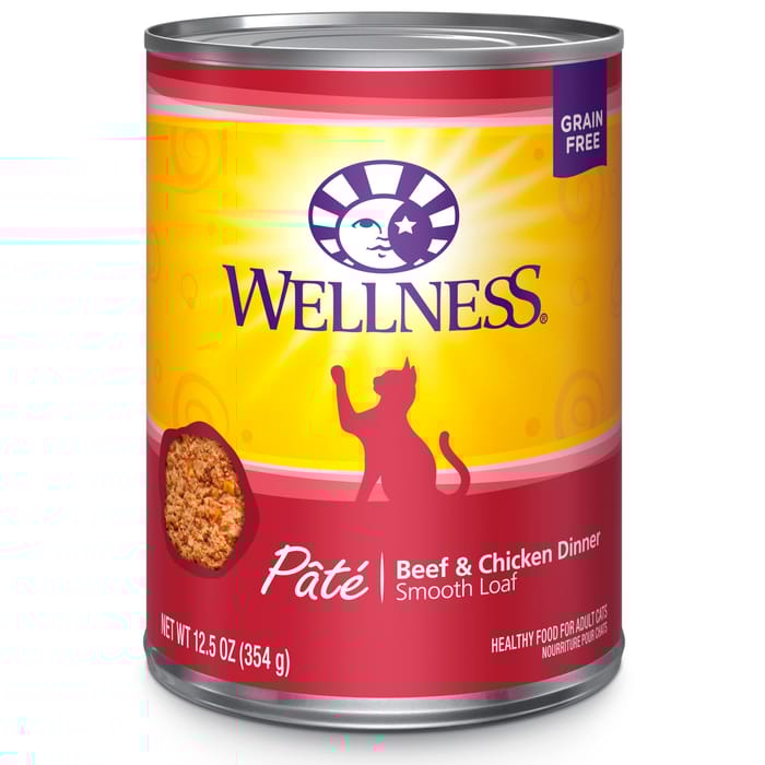 Wellness Complete Health Natural Grain Free Beef & Chicken Dinner Pate Wet Cat Food - 12.5 oz Cans - Case of 12 product detail number 1.0