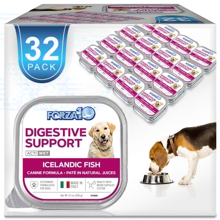 Forza10 Nutraceutic ActiWet Digestive Support Icelandic Fish Recipe Wet Dog Food 3.5 oz Trays - Case of 32 product detail number 1.0