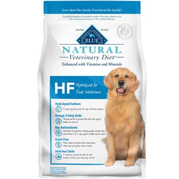 BLUE Natural Veterinary Diet HF Hydrolyzed for Food Intolerance Dry Dog Food 6 lbs-product-tile