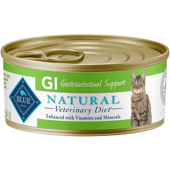 BLUE Natural Veterinary Diet GI Gastrointestinal Support- Canned Cat Food 5.5 oz - Case of 24-product-tile