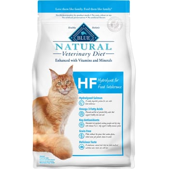 BLUE Natural Veterinary Diet HF Hydrolyzed for Food Intolerance Dry Cat Food 7 lbs-product-tile