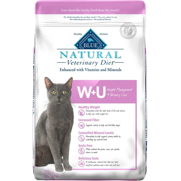 BLUE Natural Veterinary Diet W+U Weight Management + Urinary Care Dry Cat Food 16 lbs product detail number 1.0