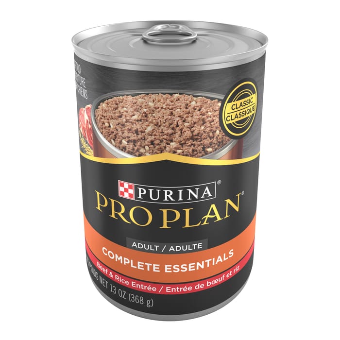 Purina Pro Plan Adult Complete Essentials Beef & Rice Entree Classic Wet Dog Food 13 oz Cans (Case of 12) product detail number 1.0