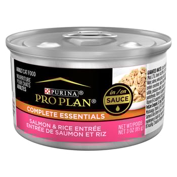 Purina Pro Plan Adult Complete Essentials Salmon & Rice Entree Wet Cat Food 3 oz Cans (Case of 24)-product-tile