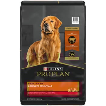 Purina Pro Plan Adult Complete Essentials Shredded Blend Beef & Rice Formula Dry Dog Food-product-tile