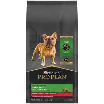 Purina Pro Plan Adult Small Breed Shredded Blend Beef & Rice Formula Dry Dog Food 6 lb Bag-product-tile
