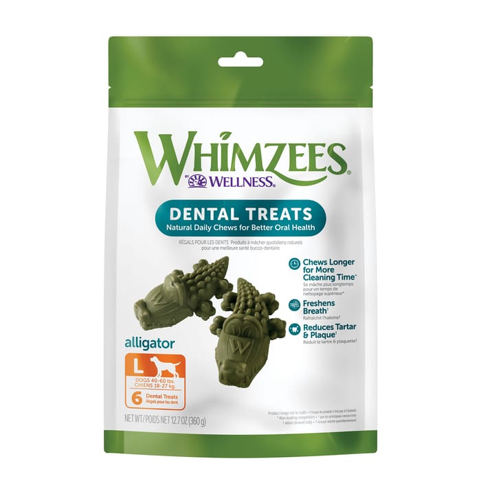 Whimzees by Wellness Alligator Natural Grain Free Dental Chews for Dogs - Large Breed - 6 count product detail number 1.0
