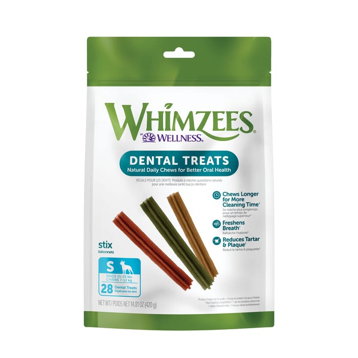 Whimzees by Wellness Stix Natural Grain Free Dental Chews for Dogs - Small Breed - 28 count product detail number 1.0