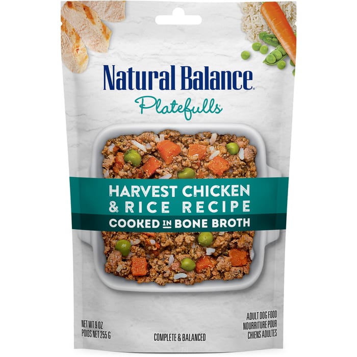 Natural Balance Platefulls Harvest Chicken & Rice Recipe Wet Dog Food 6 9oz pouches product detail number 1.0