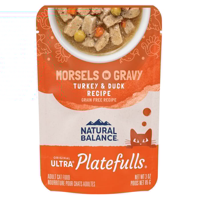 Natural Balance Original Ultra Platefulls Indoor Turkey & Duck Recipe in Gravy Wet Cat Food 3 oz product detail number 1.0