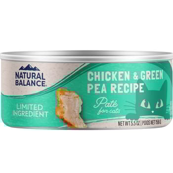 Natural Balance Limited Ingredient Chicken & Green Pea Recipe Wet Cat Food 5.5 oz Cans - Case of 24-product-tile
