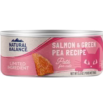 Natural Balance Limited Ingredient Salmon & Green Pea Recipe Wet Cat Food 5.5 oz Cans - Case of 24-product-tile