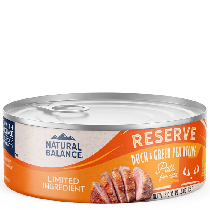 Natural Balance Limited Ingredient Reserve Duck & Green Pea Recipe Wet Cat Food 5.5 oz Can - Case of 24 product detail number 1.0