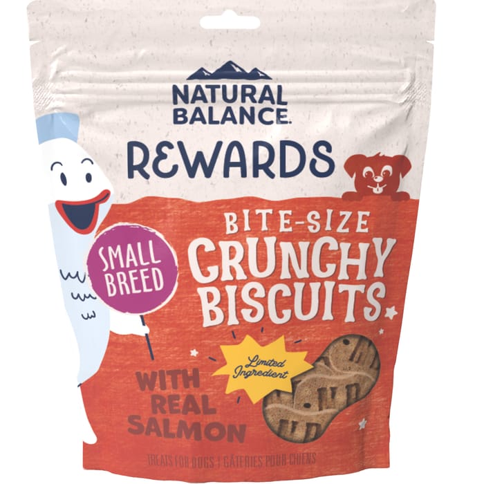 Natural Balance Treats Crunchy Biscuits Sweet Potato & Salmon Small Breed Recipe Dog Treat 8 oz product detail number 1.0