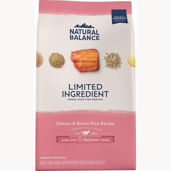 Natural Balance Limited Ingredient Salmon & Brown Rice Recipe Dry Dog Food 12 lb Bag product detail number 1.0
