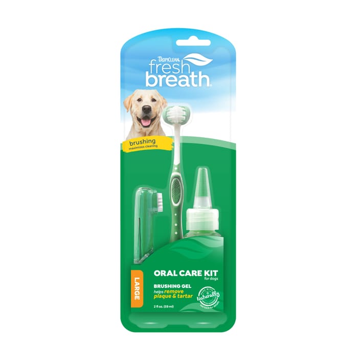 TropiClean Fresh Breath Oral Care Kit Med/LG Dog product detail number 1.0