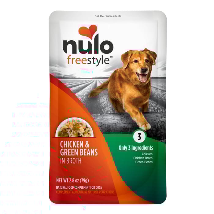 Nulo FreeStyle Chicken & Green Beans in Broth Dog Food Topper 24 2.8oz pouches product detail number 1.0