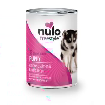 Nulo FreeStyle Chicken, Salmon & Lentils Pate Puppy Dog Food 12 13oz cans-product-tile
