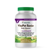NaturVet VitaPet Senior Daily Vitamins Plus Glucosamine Supplement for Dogs