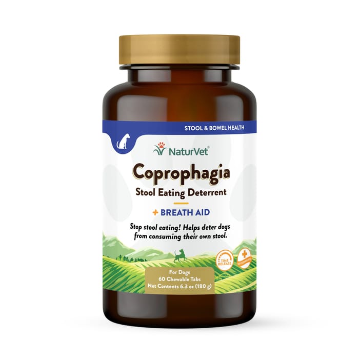 NaturVet Coprophagia Stool Eating Deterrent Plus Breath Aid Supplement for Dogs Time Release Chewable Tablets 60 ct product detail number 1.0
