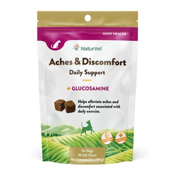 NaturVet Aches & Discomfort Plus Glucosamine Supplement For Dogs Soft Chews 30 ct-product-tile