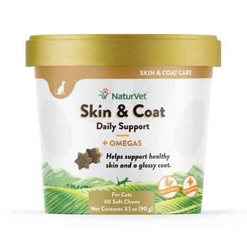 NaturVet Skin & Coat Plus Omegas Soft Chew Supplement for Cats - 60 ct-product-tile