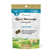 NaturVet Quiet Moments Calming Aid Plus Melatonin Supplement Soft Chews for Cats