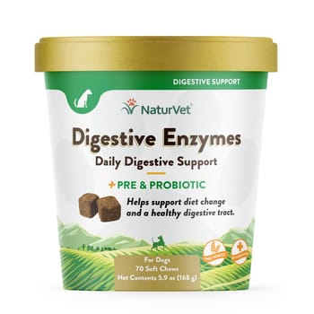 NaturVet Digestive Enzymes Plus Pre & Probiotic Supplement for Dogs Soft Chews 70 ct-product-tile