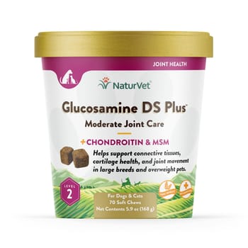 NaturVet Glucosamine DS Plus Level 2 Moderate Joint Care Supplement Soft Chews for Dogs and Cats - Soft Chews 70 ct-product-tile