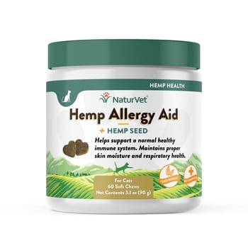 NaturVet Hemp Allergy Aid Plus Hemp Seed Supplement for Cats Soft Chews 60 ct-product-tile