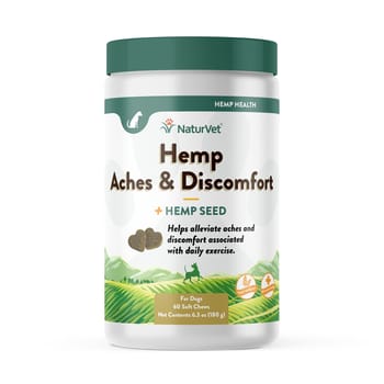 NaturVet Hemp Aches & Discomfort Plus Hemp Seed Supplement for Dogs Soft Chews, 60 ct-product-tile