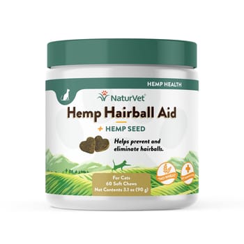 NaturVet Hemp Hairball Aid Plus Hemp Seed Supplement for Cats Soft Chews, 60 ct-product-tile
