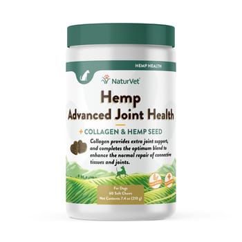 NaturVet Hemp Advanced Joint Health Supplement with Collagen for Dogs 60 ct-product-tile
