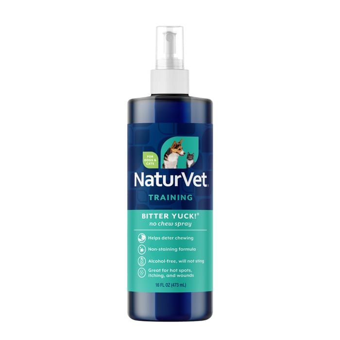 NaturVet Bitter Yuck! No Chew Training Spray for Dogs, Cats, and Horses 16 fl oz. product detail number 1.0