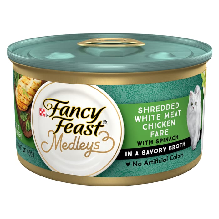 Fancy Feast Medleys Shredded White Meat Chicken Fare Wet Cat Food 3 oz. Cans - Case of 24 product detail number 1.0
