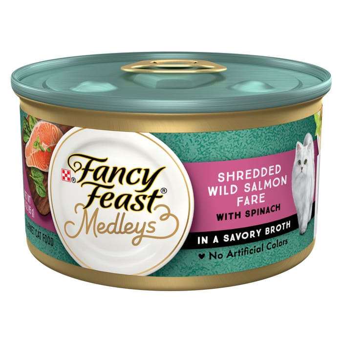 Fancy Feast Medleys Shredded Salmon Fare Wet Cat Food 3 oz. Cans - Case of 24 product detail number 1.0