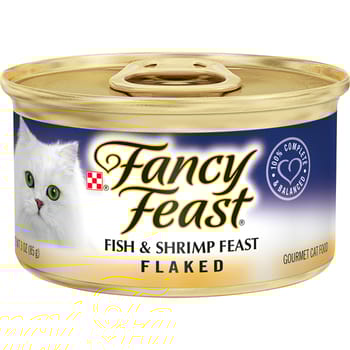 Fancy Feast Flaked Fish & Shrimp Feast Wet Cat Food 3 oz. Cans - Case of 24-product-tile