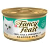 Fancy Feast Classic Pate Cod, Sole & Shrimp Feast Wet Cat Food 3 oz. Can - Case of 24