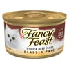 Fancy Feast Classic Pate Tender Beef Feast Wet Cat Food 3 oz. Cans - Case of 24