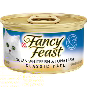 Fancy Feast Classic Pate Ocean Whitefish & Tuna Feast Wet Cat Food 3 oz. Can - Case of 24-product-tile