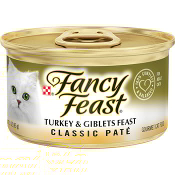 Fancy Feast Classic Pate Turkey and Giblets Feast Wet Cat Food 3 oz. Can - Case of 24-product-tile