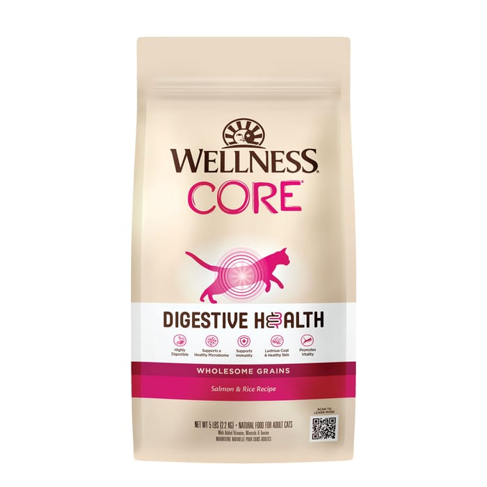 Wellness CORE Digestive Health Salmon & Rice Dry Cat Food - 5 lb Bag product detail number 1.0